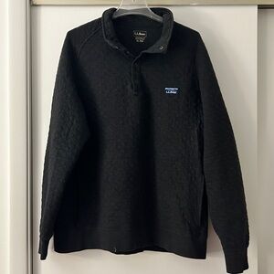 L.L. Bean Charcoal Quarter snap Sweater